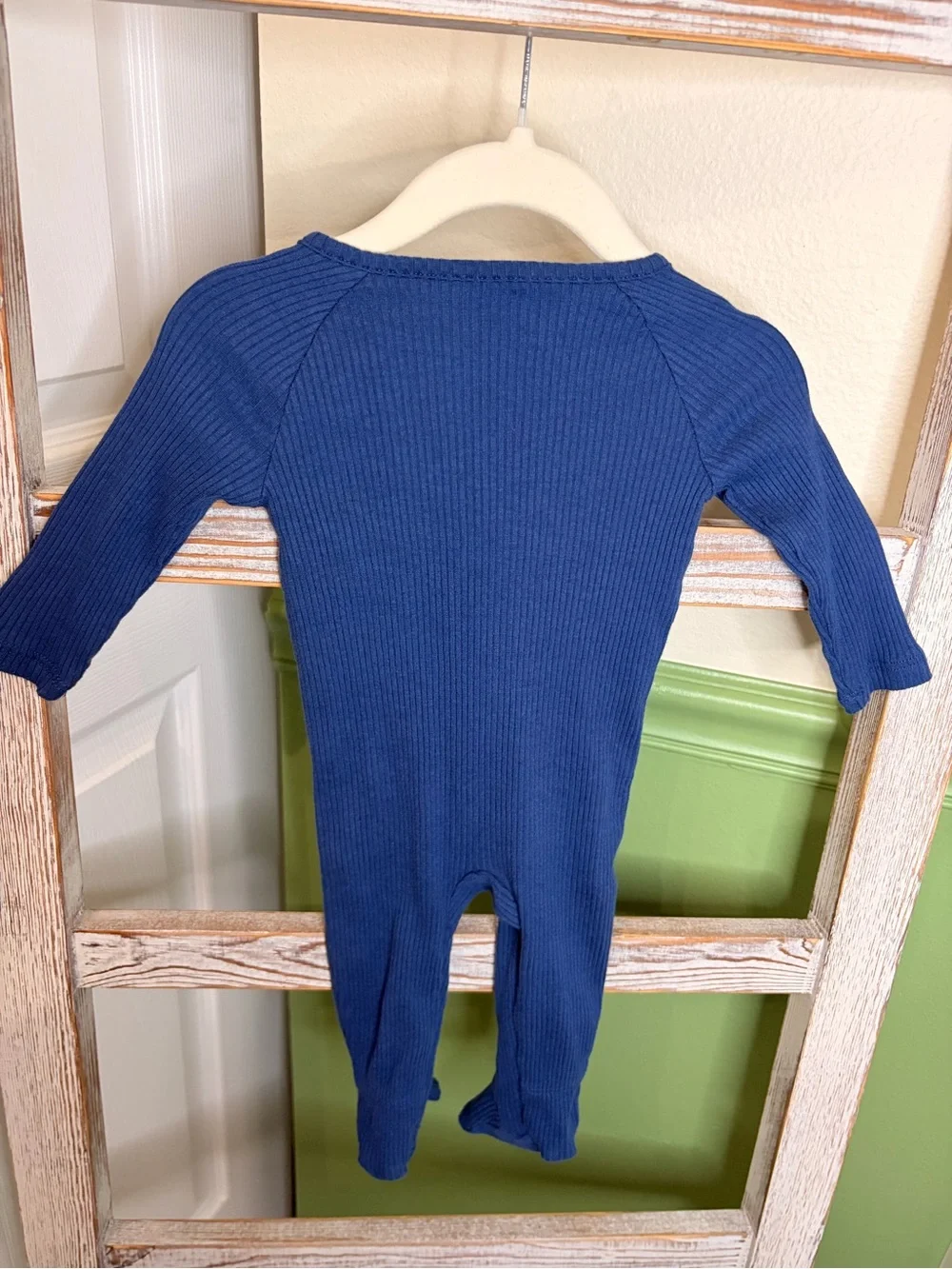💙 Okie Dokie Baby Boys 3M Ribbed Footed Single Zip Sleepers Blue 2 Pack